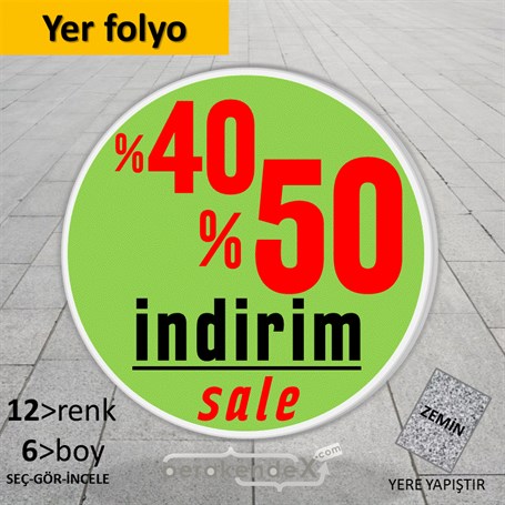 %40 %50 İndirim Sale YER - ZEMİN FOLYO,  VİNİL -oval,tek yön baskı