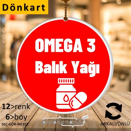 Omega 3 Balık Yağı DÖNKART -oval,çift yön baskıdön-kart