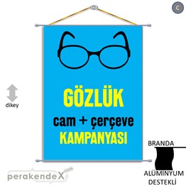 Gözlük Kampanyası Cam + Çerçeve BRANDA POSTER,  AFİŞ -dikdörtgen,tek yön baskı