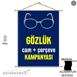 Gözlük Kampanyası Cam + Çerçeve BRANDA POSTER,  AFİŞ -dikdörtgen,tek yön baskı