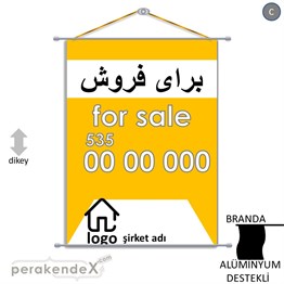 İranca Farça Satılık Yazısı 003 BRANDA POSTER,  AFİŞ -dikdörtgen,tek yön baskıbranda poster,  afiş