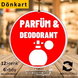 Parfüm Deodorant Çeşitleri DÖNKART -oval,çift yön baskıdön-kart
